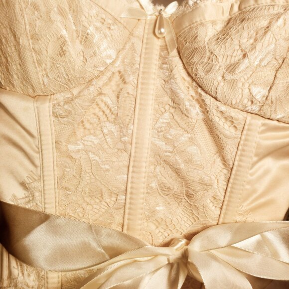 Ivory Bridal Vintage Style Bustier Corset NWT - Picture 6 of 13